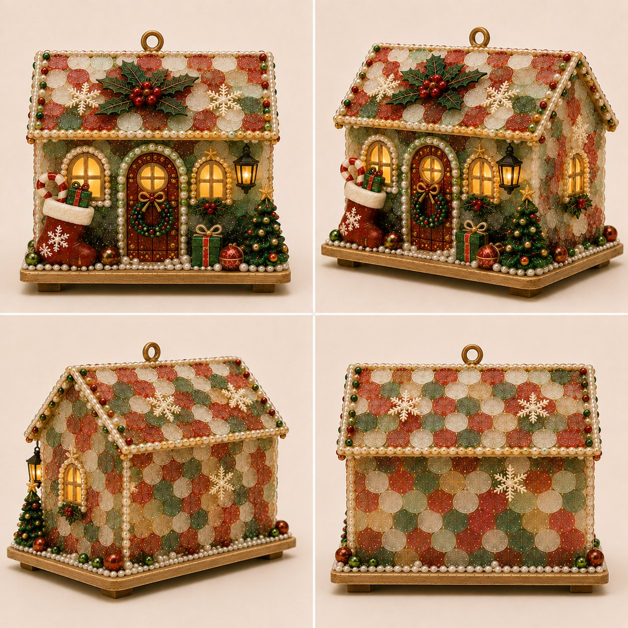 🎅DIY Pearl Art Christmas House Kit – Create a Sparkling Handmade Holiday Decoration