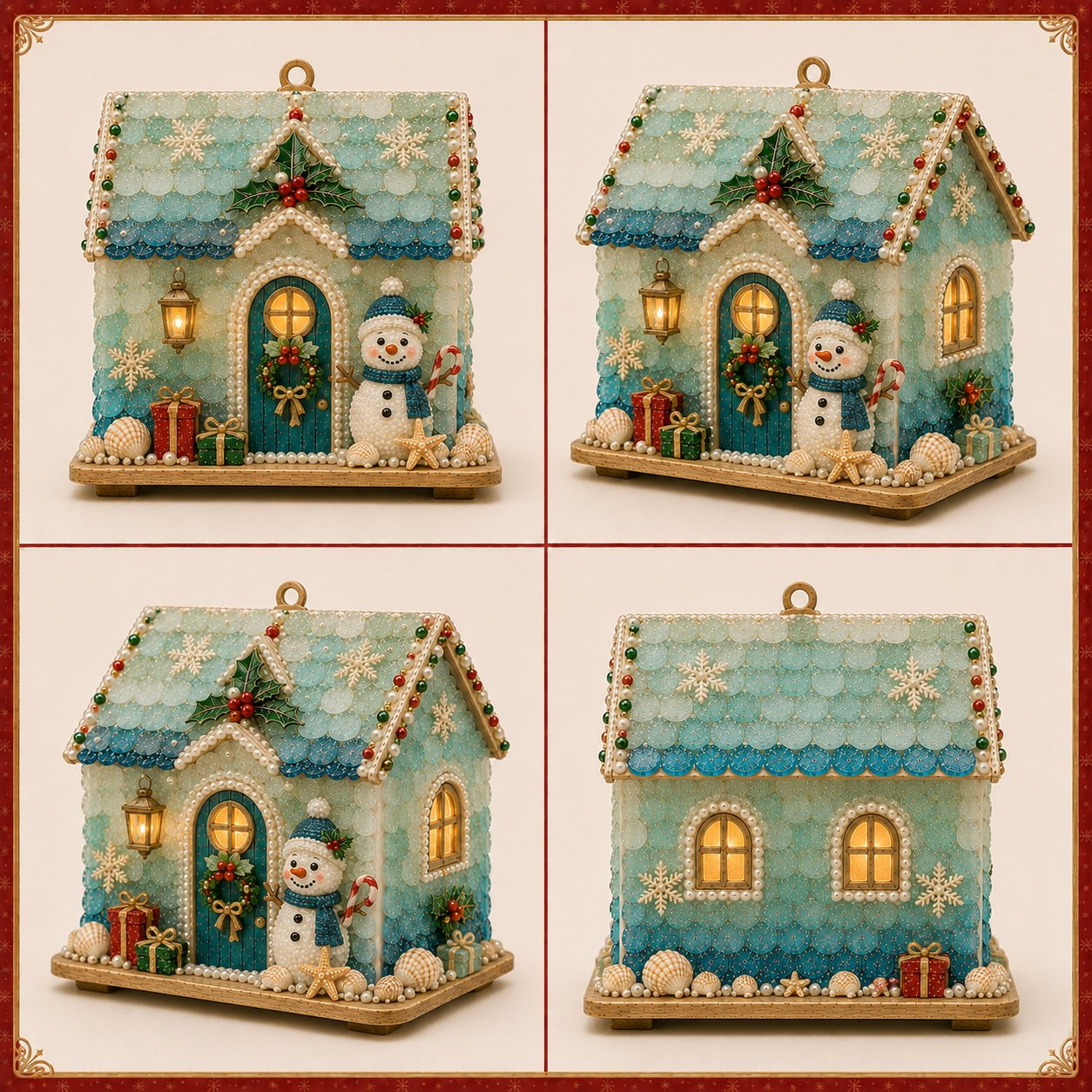 🎅DIY Pearl Art Christmas House Kit – Create a Sparkling Handmade Holiday Decoration