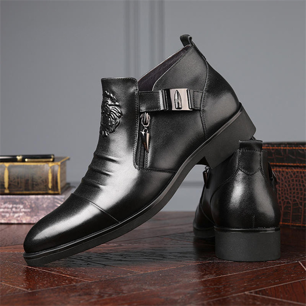 Men's Dress Shoes Walking Casual Daily Genuine Leather Comfort Boots