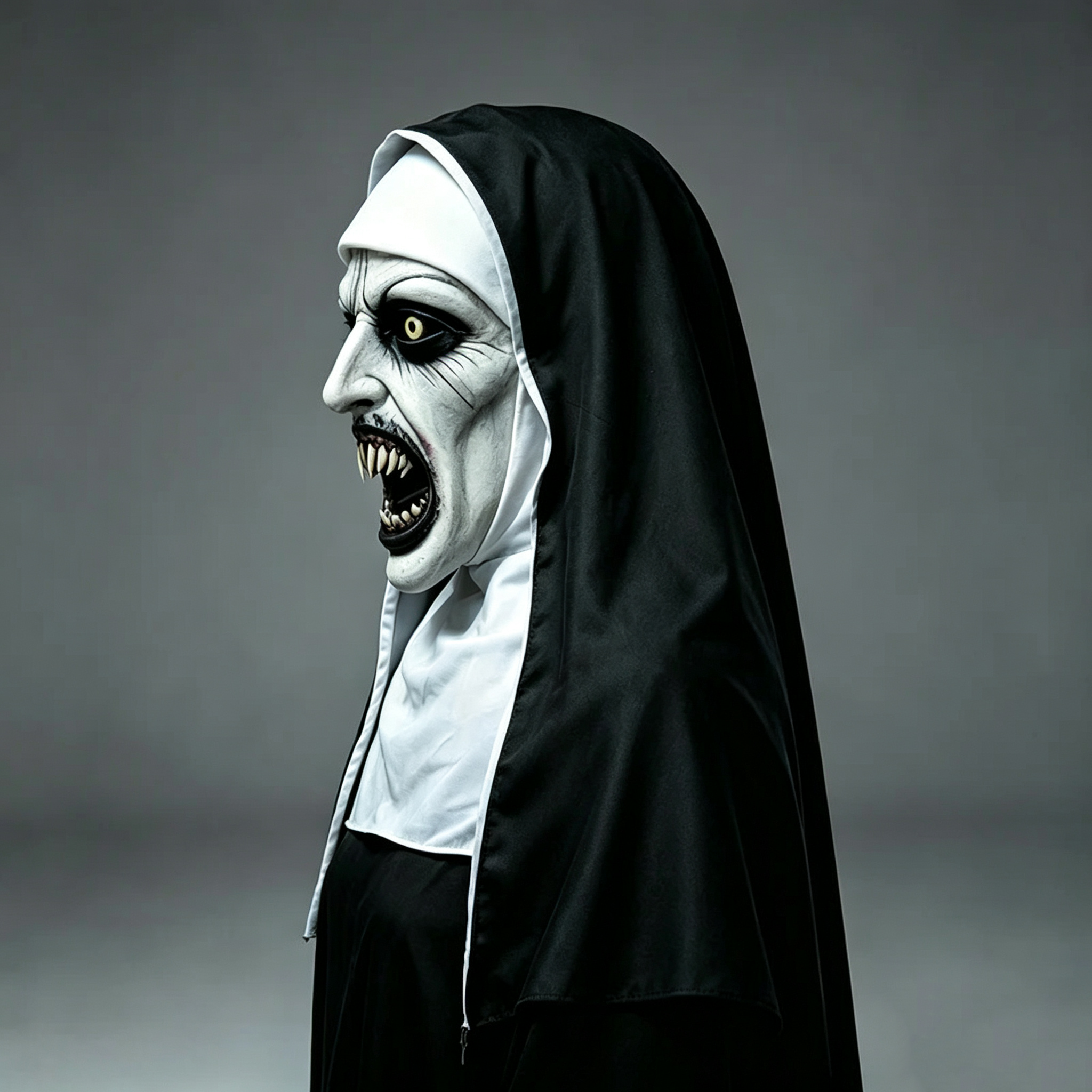 🎃Spooky Qualteus Nun Halloween Mask Latex Handwashable Cosplay Costume Accessory