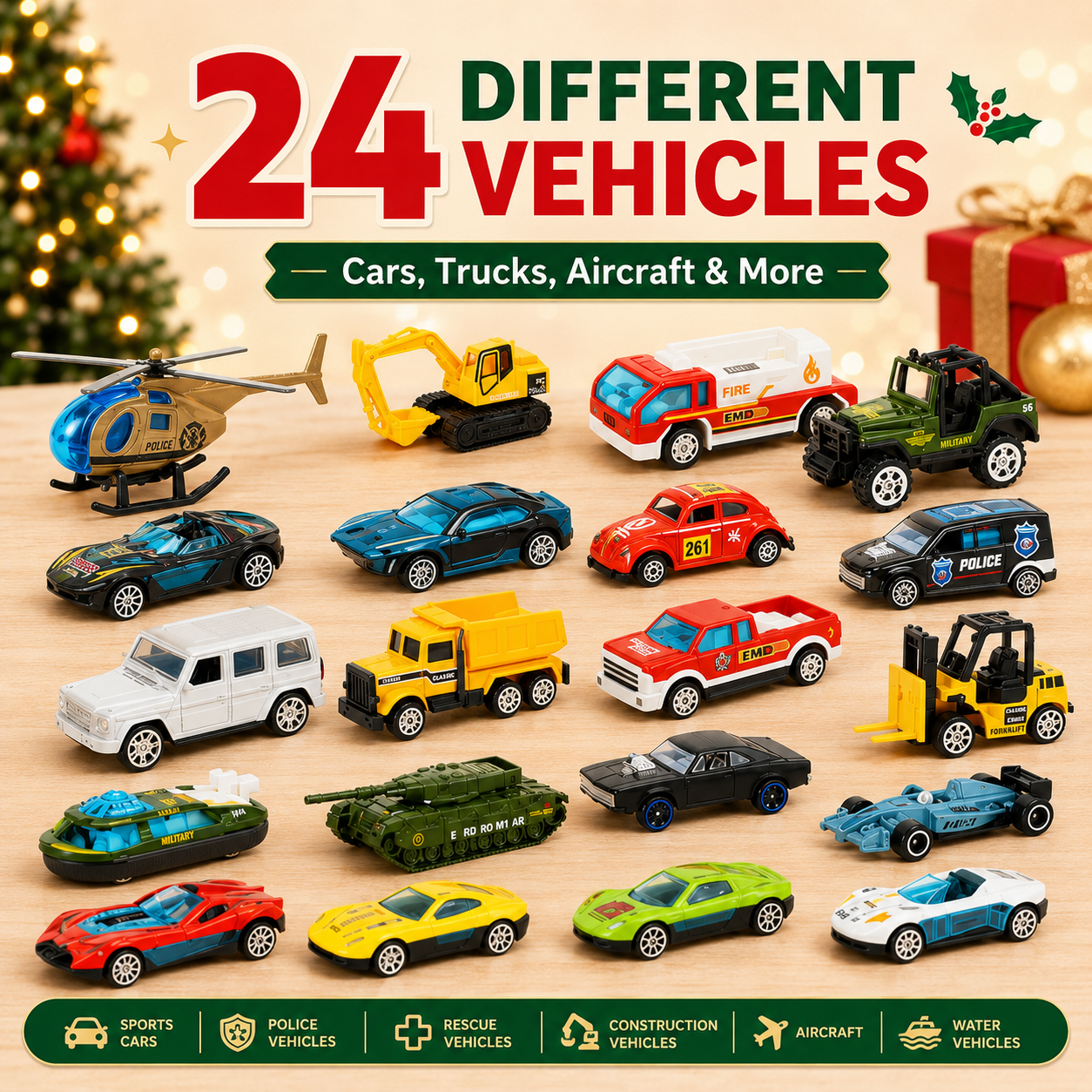 Advent calendar box dimensions and numbered door layout