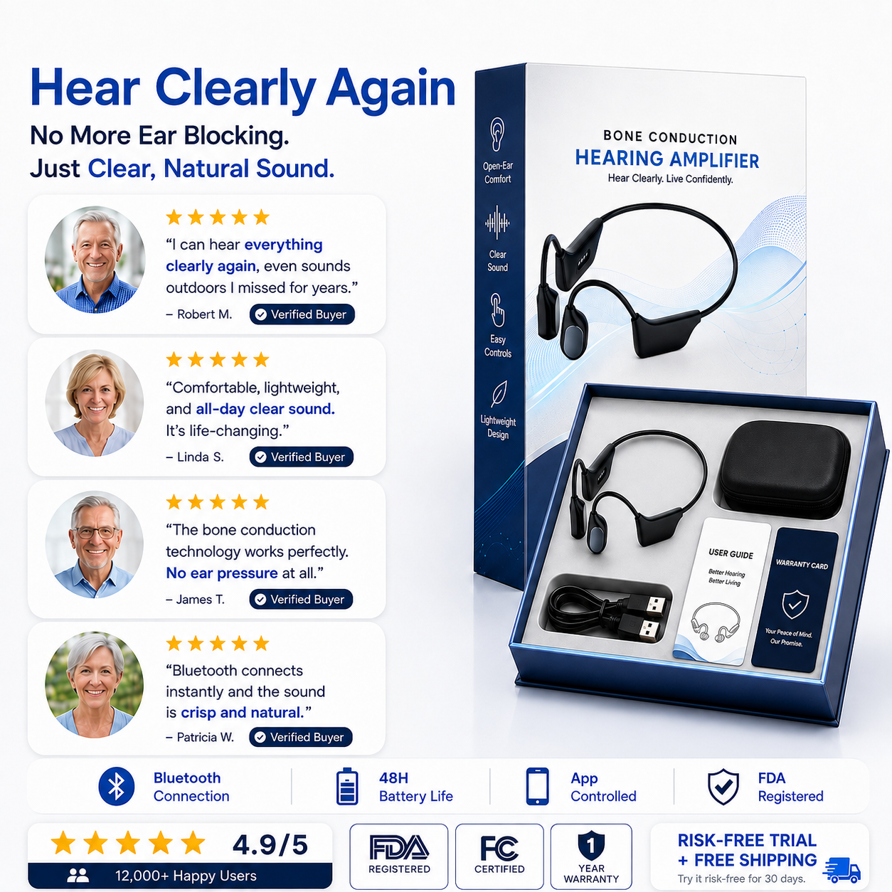 💖💥Limited-time offer! 🔥Bone Conduction Hearing Aids