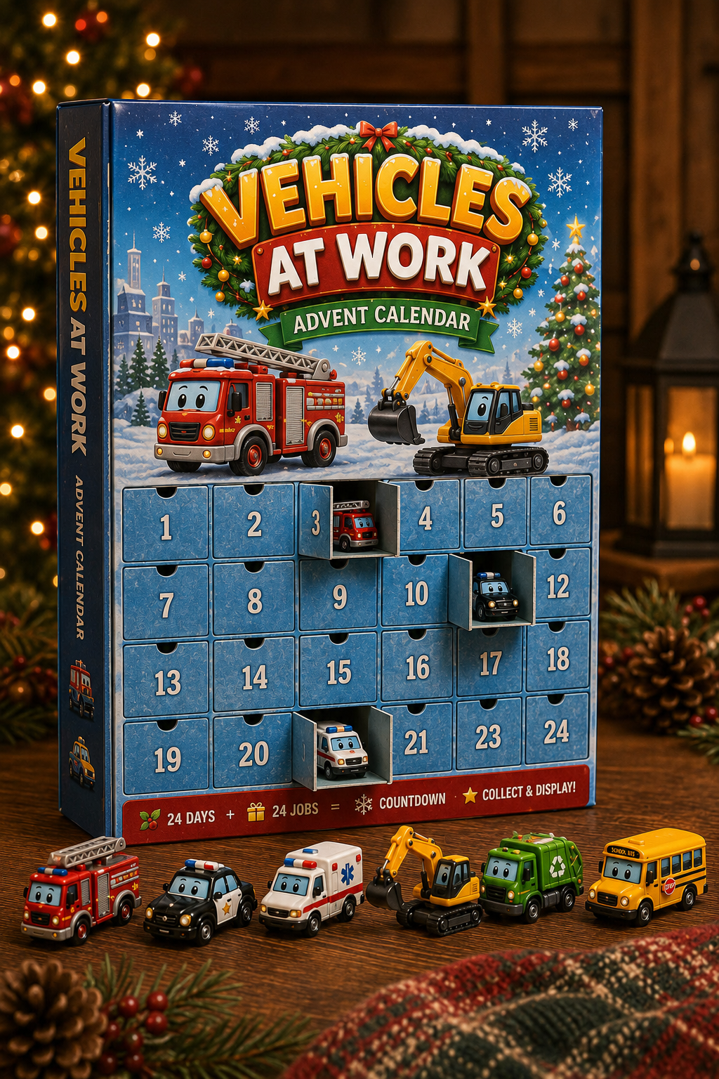 Vehicles At Work Advent Calendar as a Christmas gift
