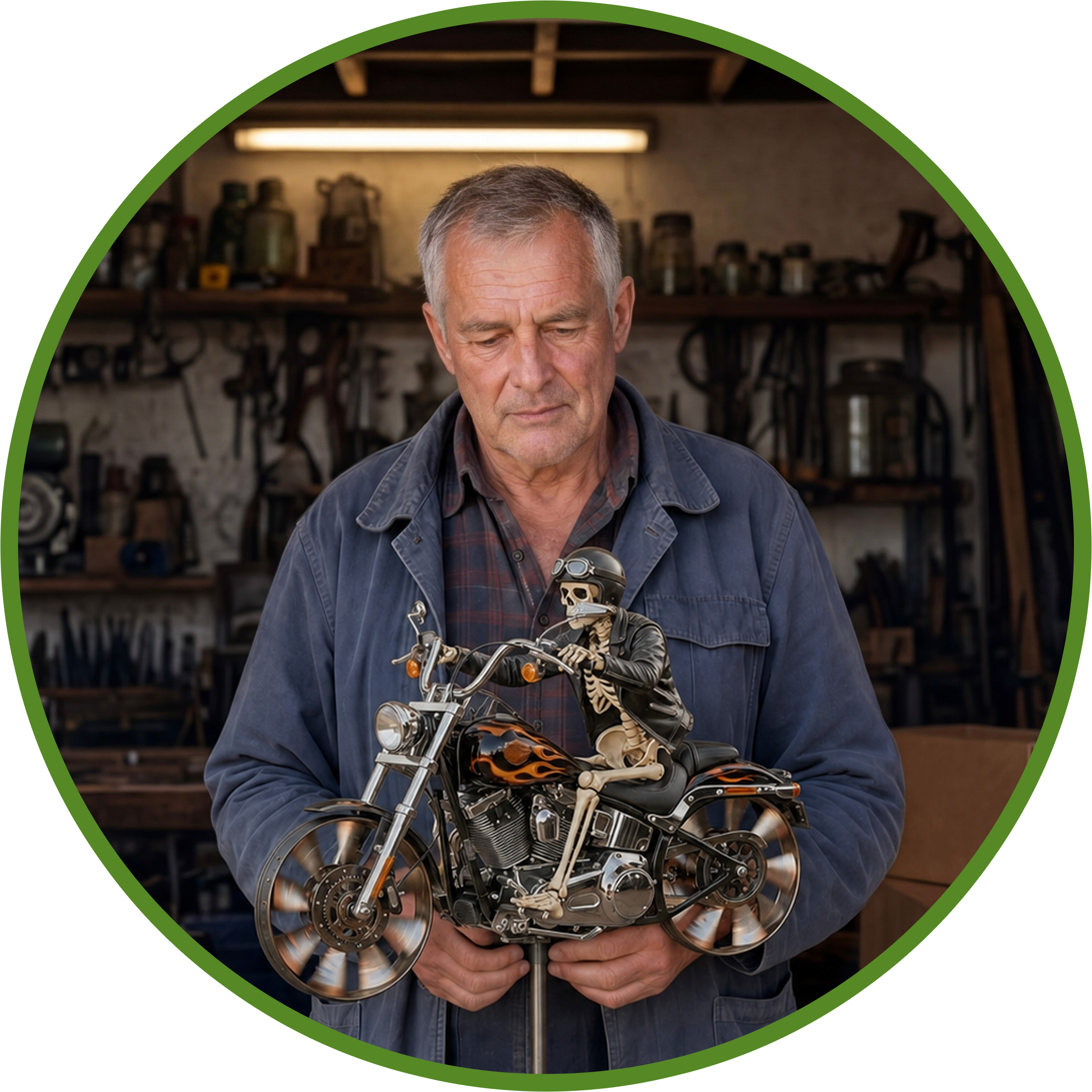 🔥Last Day Promo: 49% OFF 💀-Skull Motorcycle Windmill- 🏍️🚚