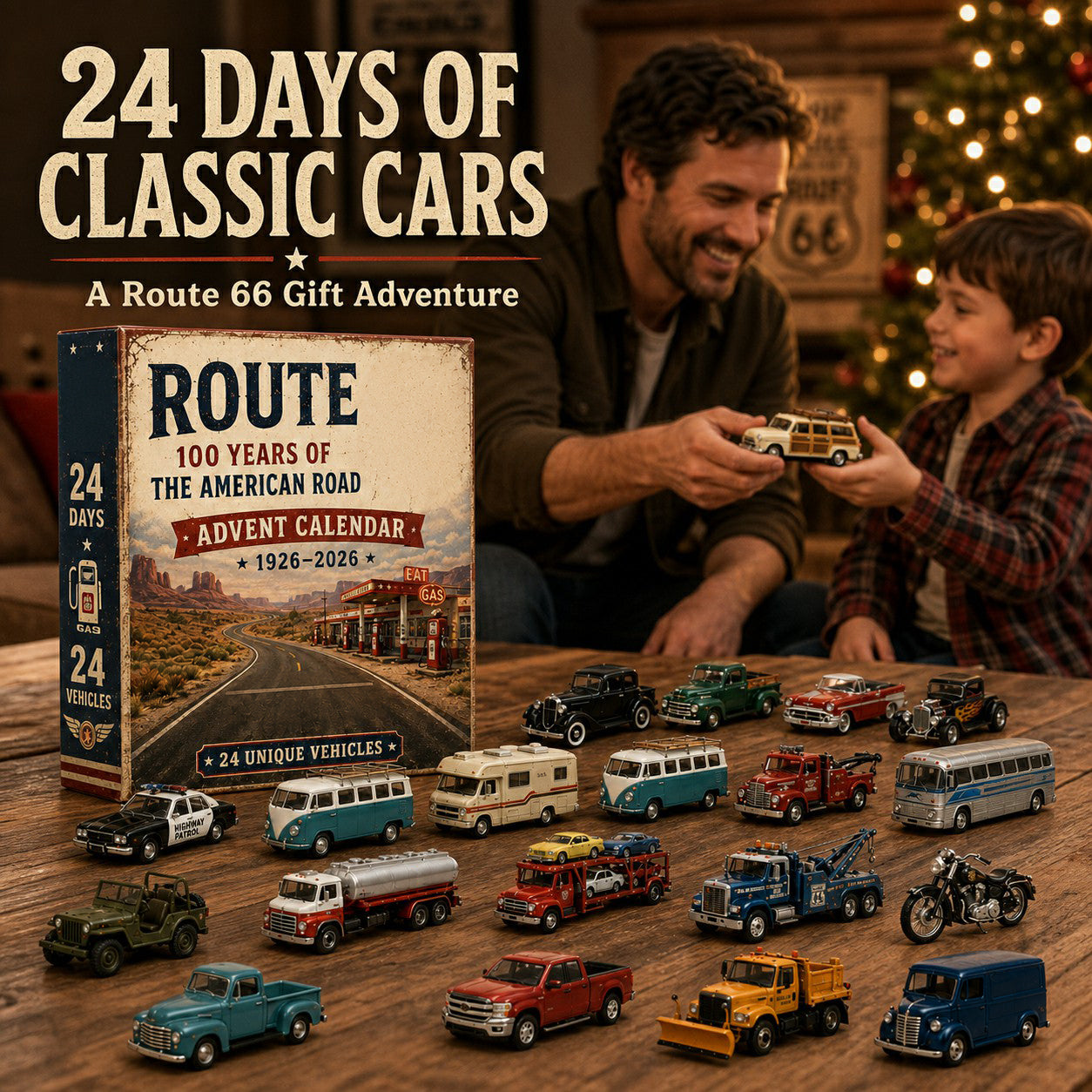 Classic Cars Advent Calendar gift for car lovers