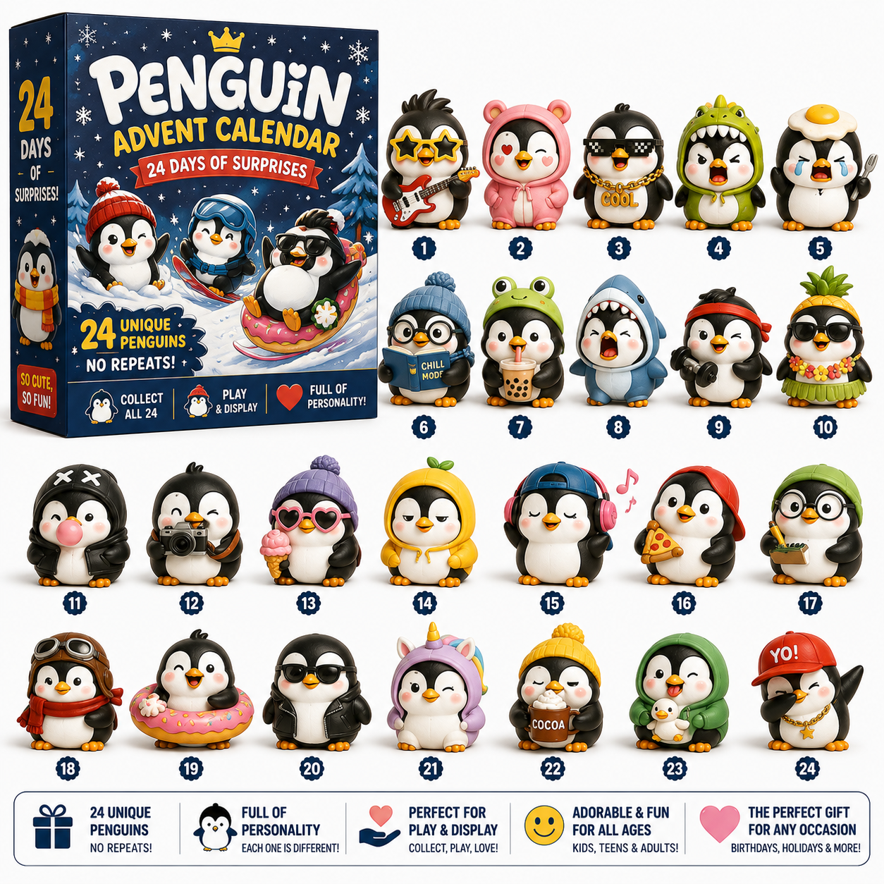 Fun and Crazy Penguin Advent Calendar edition