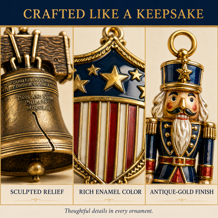 Heritage Christmas ornaments crafted details