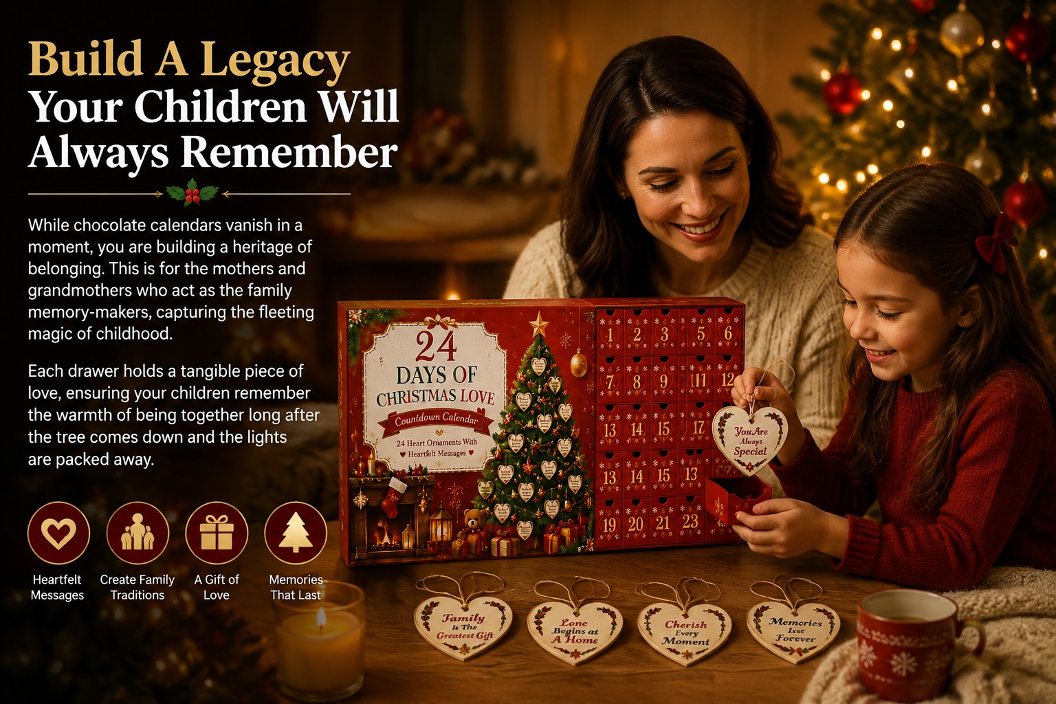 Christmas family moment with love countdown calendar