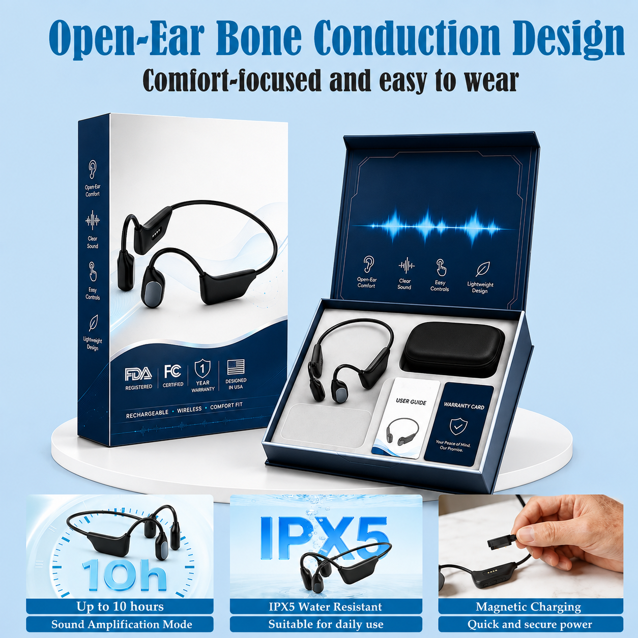 💖💥Limited-time offer! 🔥Bone Conduction Hearing Aids
