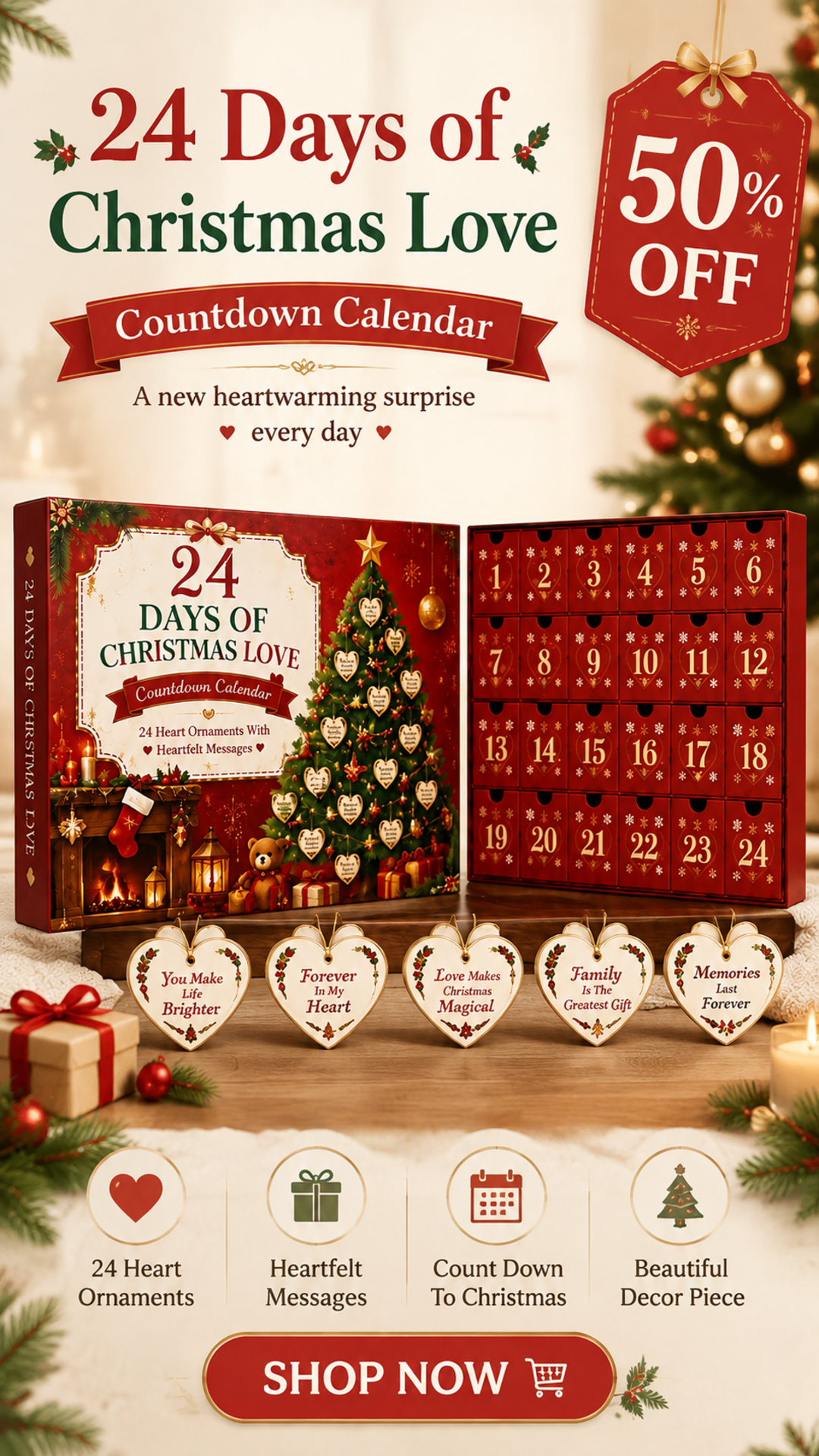 24 Days of Christmas Love Countdown Calendar main image