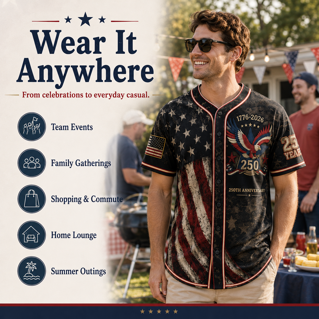 Size chart for baseball jersey