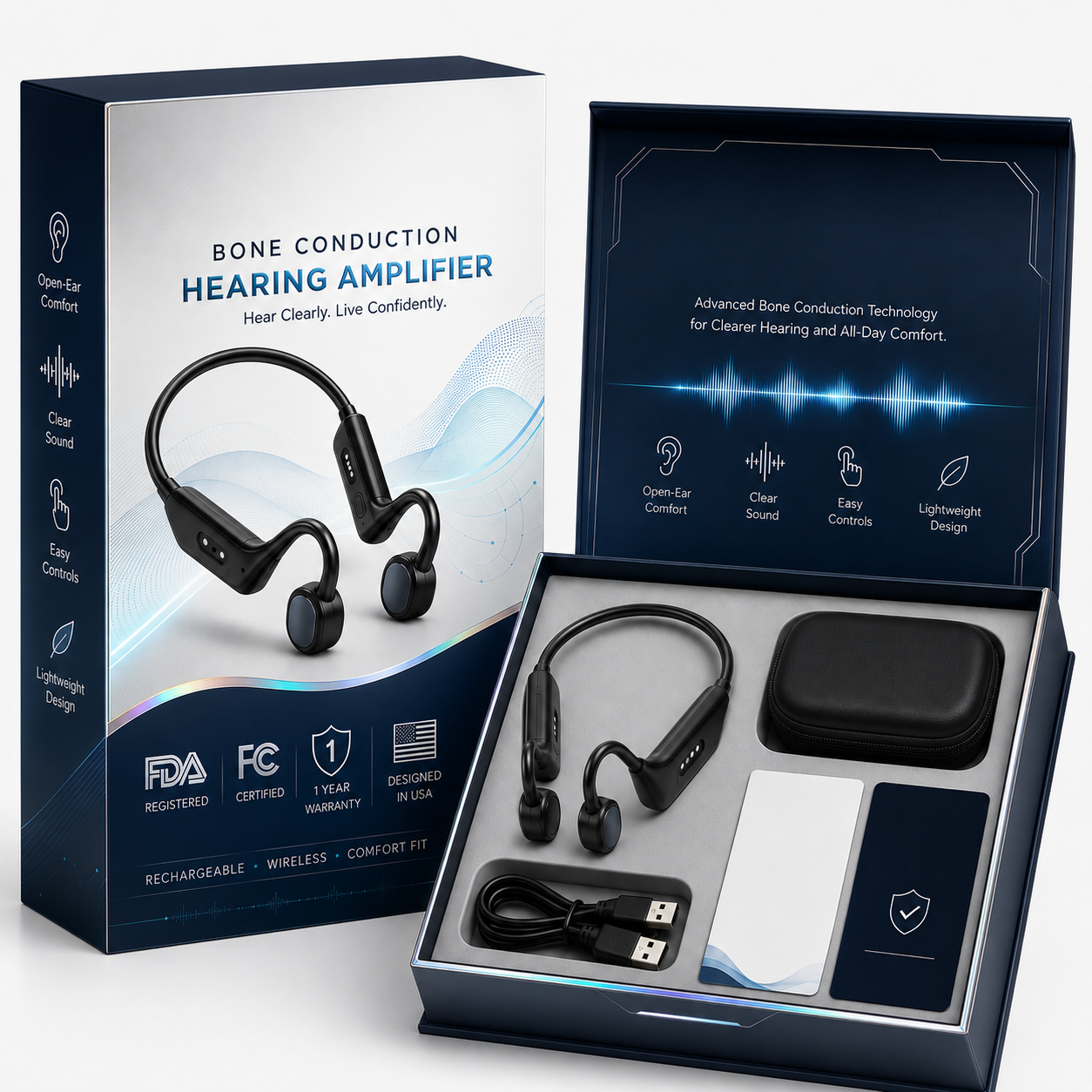 💖💥Limited-time offer! 🔥Bone Conduction Hearing Aids