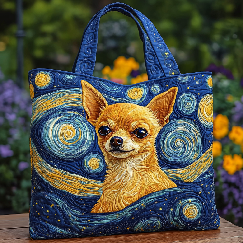 Chihuahua Dream Quilted Tote  Bag