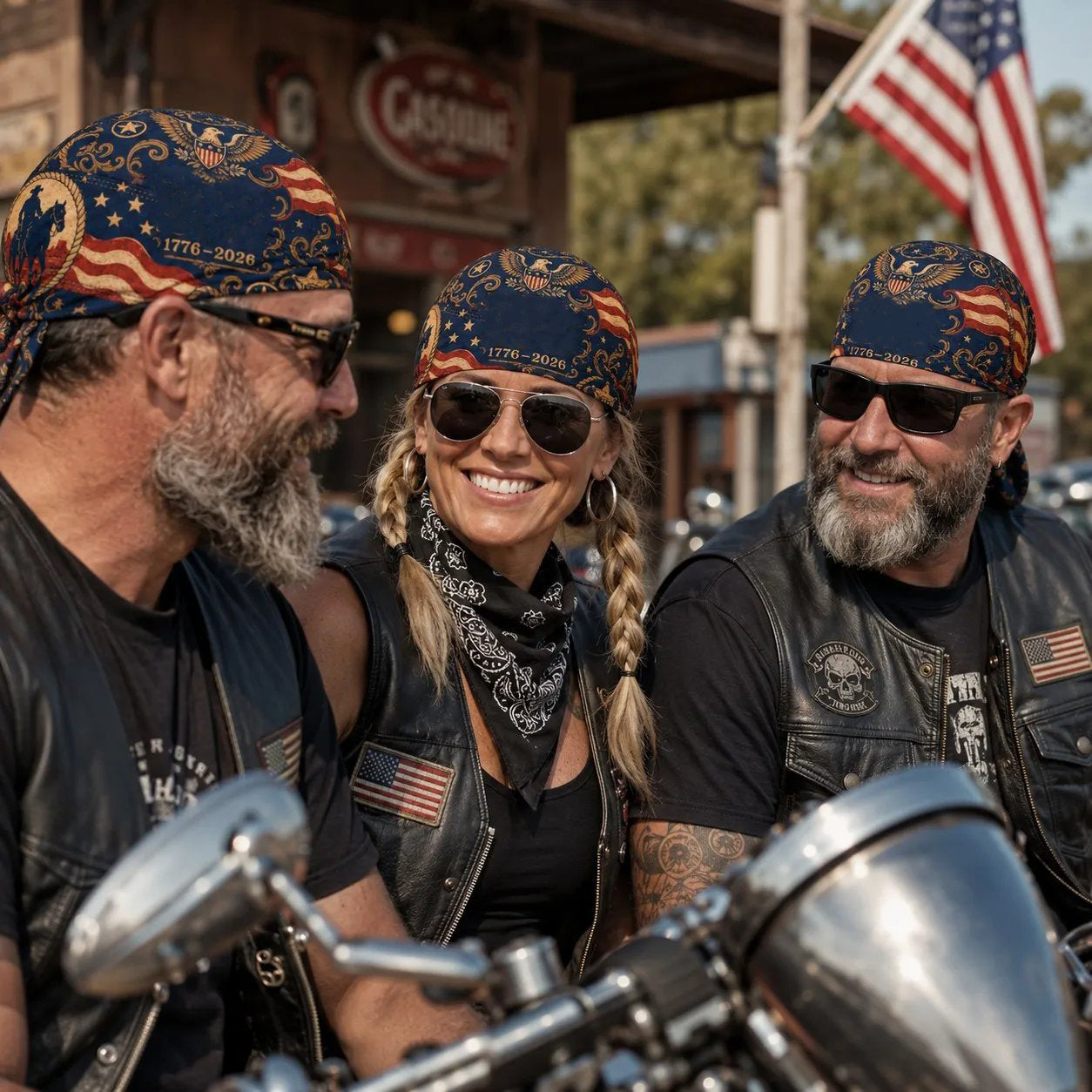 🔥Last Day 49% OFF🏍️America 250 Cycling Pirate Hat / Biker Headwrap