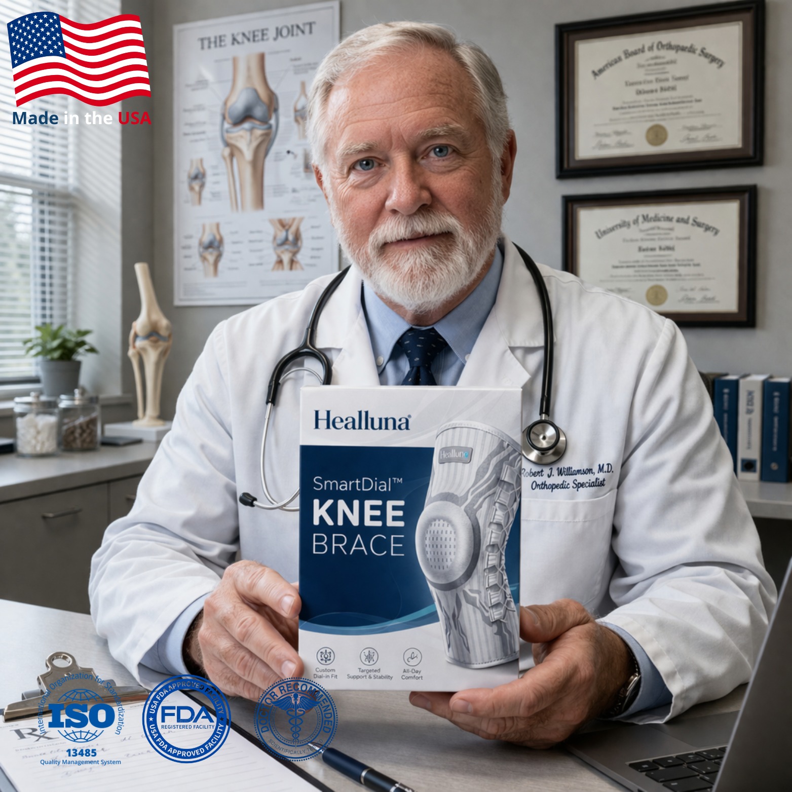 KneeFlex Pro Adjustable Compression Knee Brace