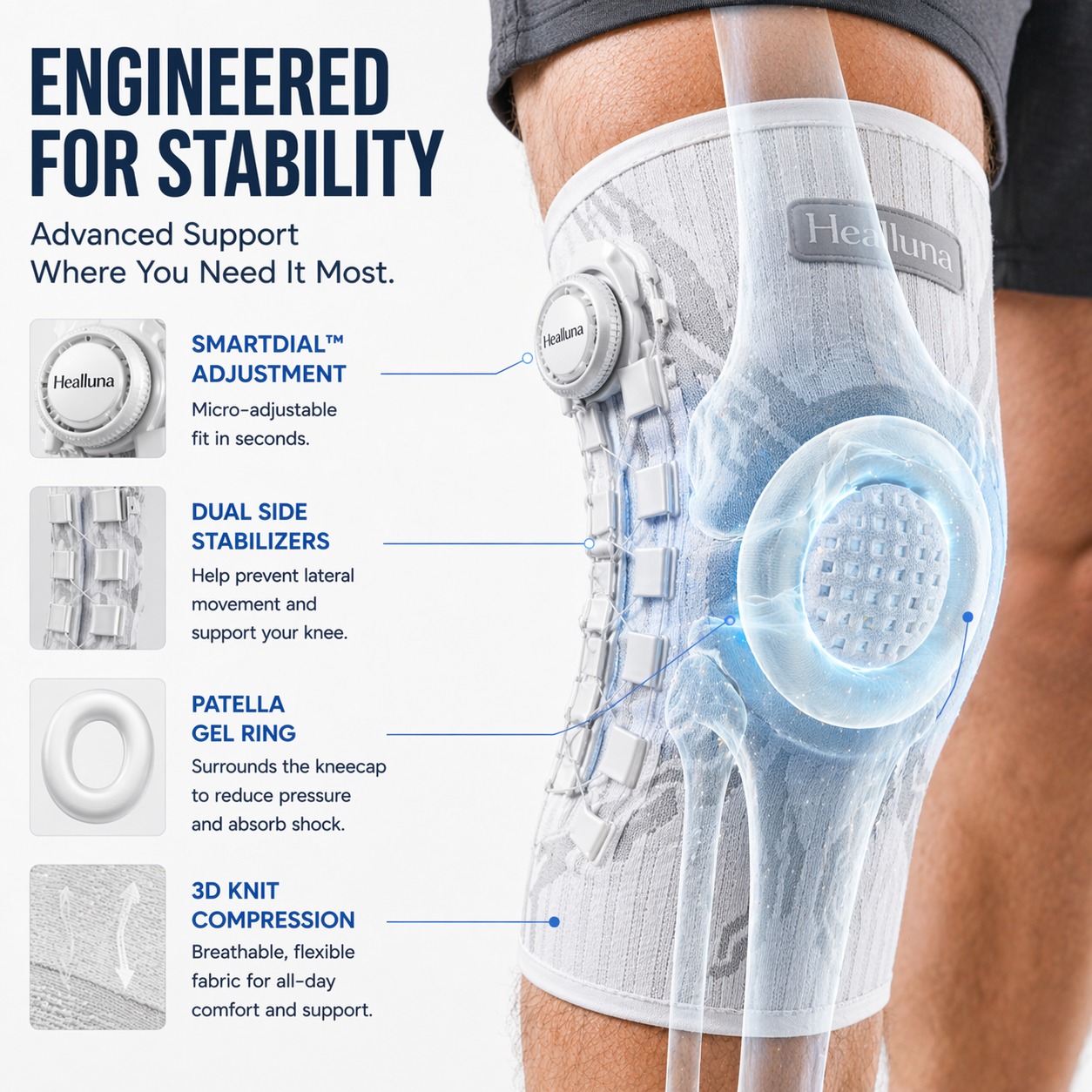 KneeFlex Pro Adjustable Compression Knee Brace