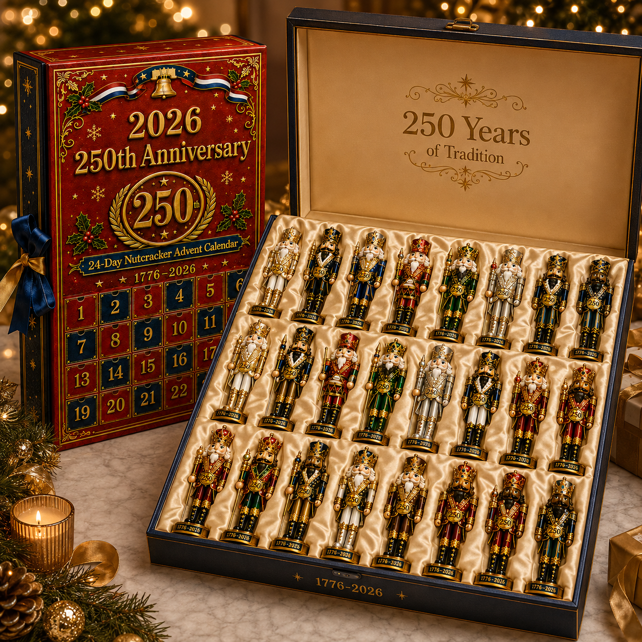 Complete 24 piece Nutcracker collection and Advent Calendar box