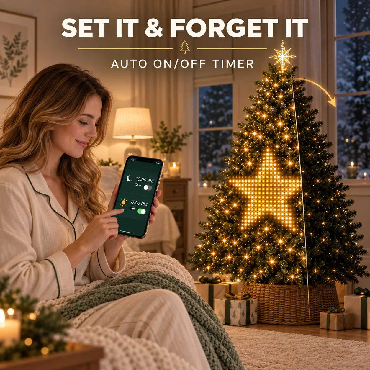 Animated holiday tree display
