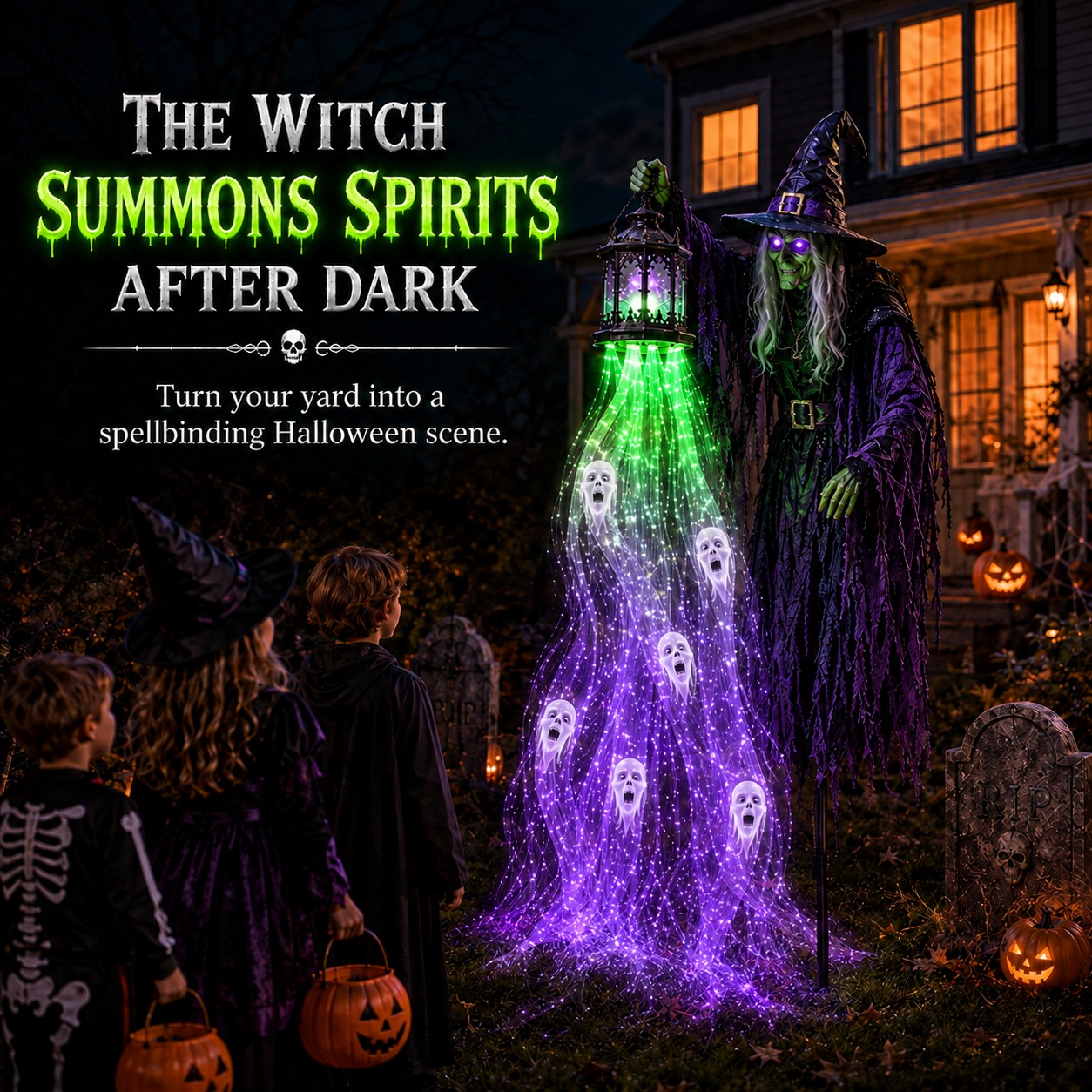 🎁Today 50% OFF🎁💀Halloween Soul Harvester Animated Garden Light