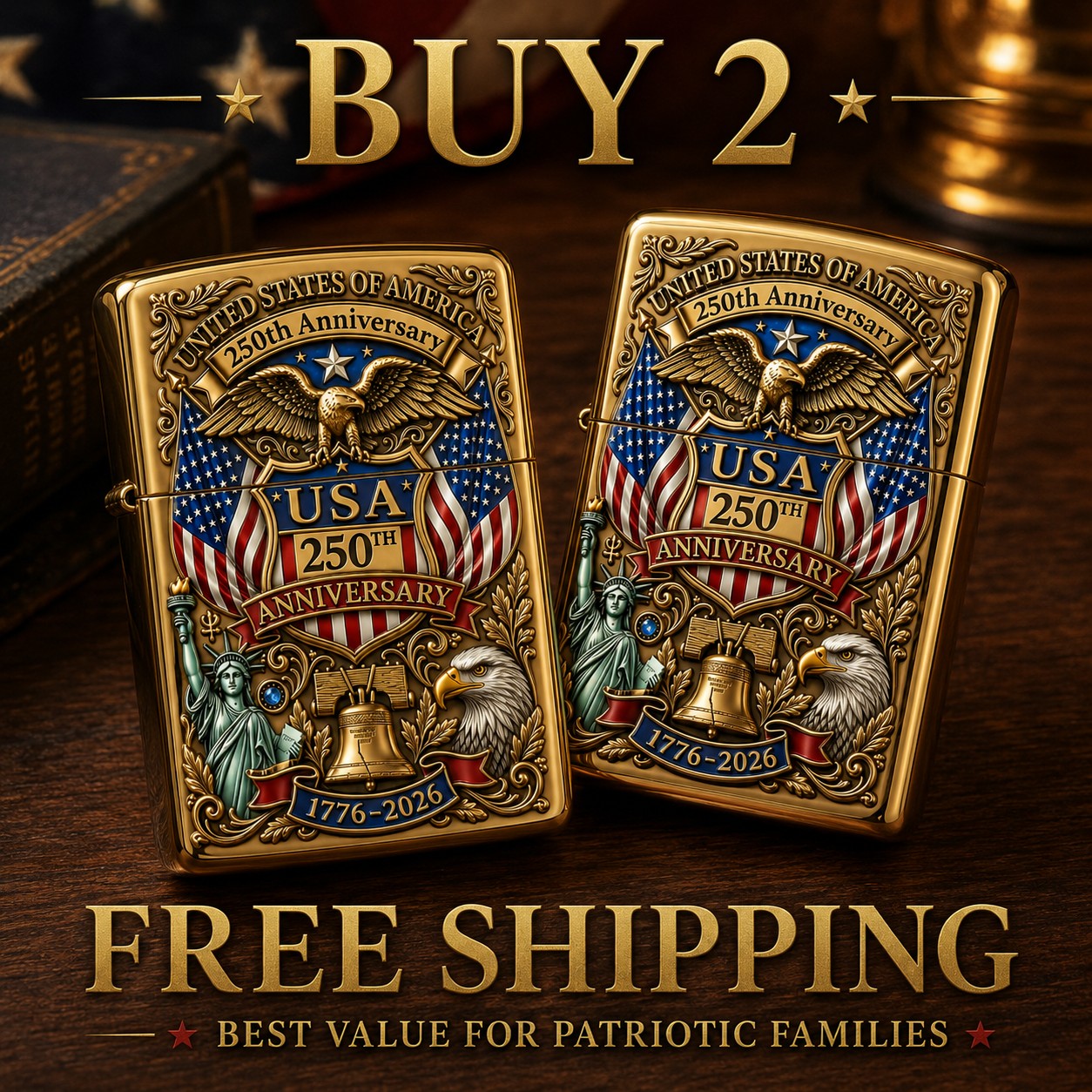 🗽Limited Edition 1776–2026 Semiquincentennial Commemorative Lighter