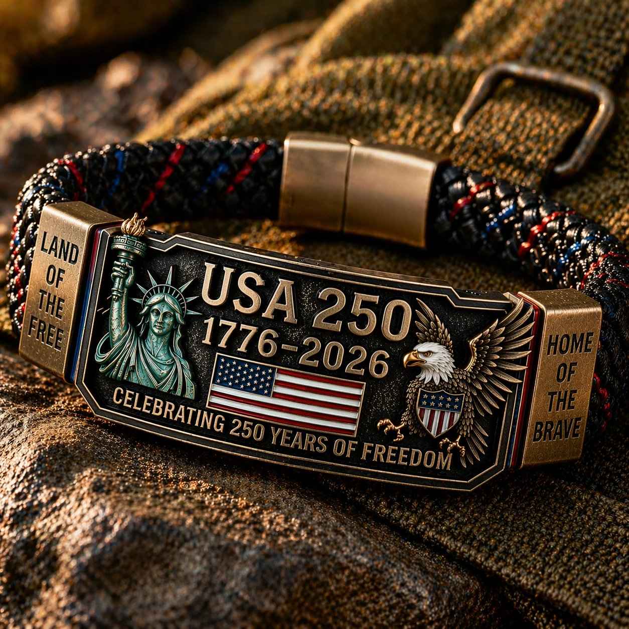 🔥Last Day 49% OFF🦅USA 250TM Freedom Legacy Bracelet (1776–2026)