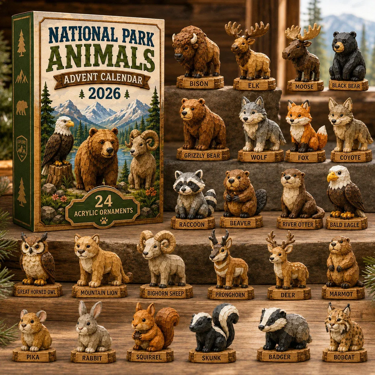 24 unique National Park Wildlife collectibles
