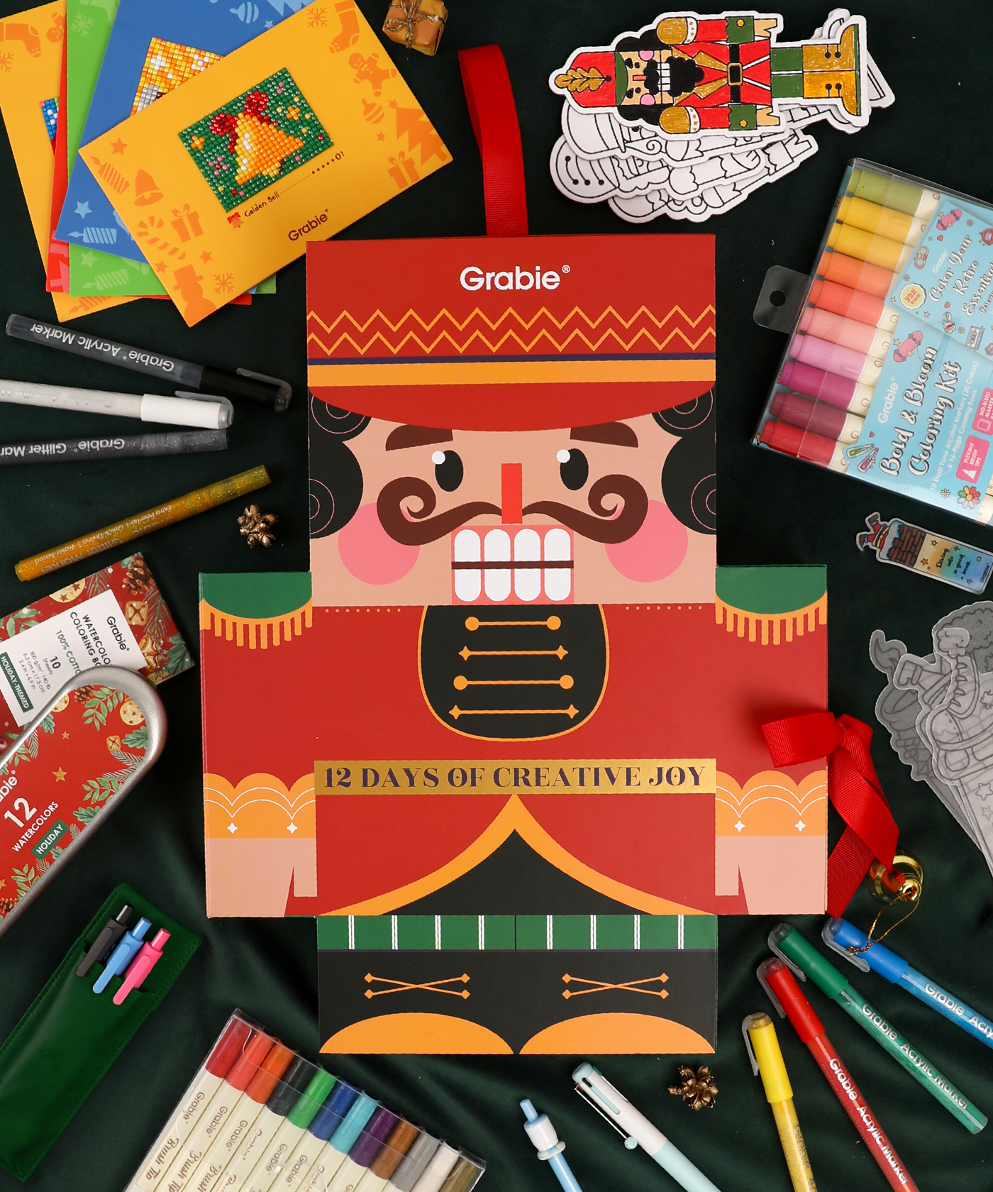 12 Days of Creative Joy Nutcracker Advent Calendar with art supplies