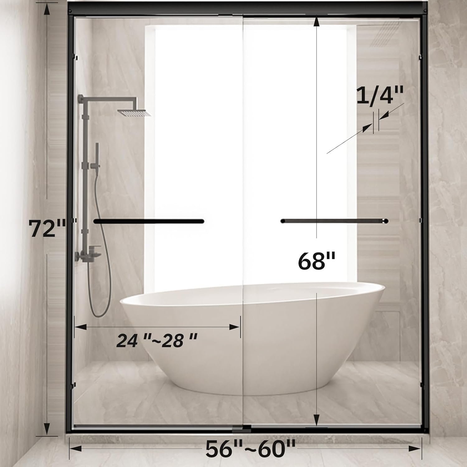 Frameless shower door