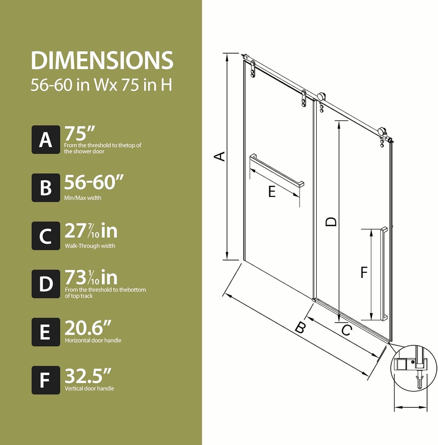 Frameless Sliding Shower Door