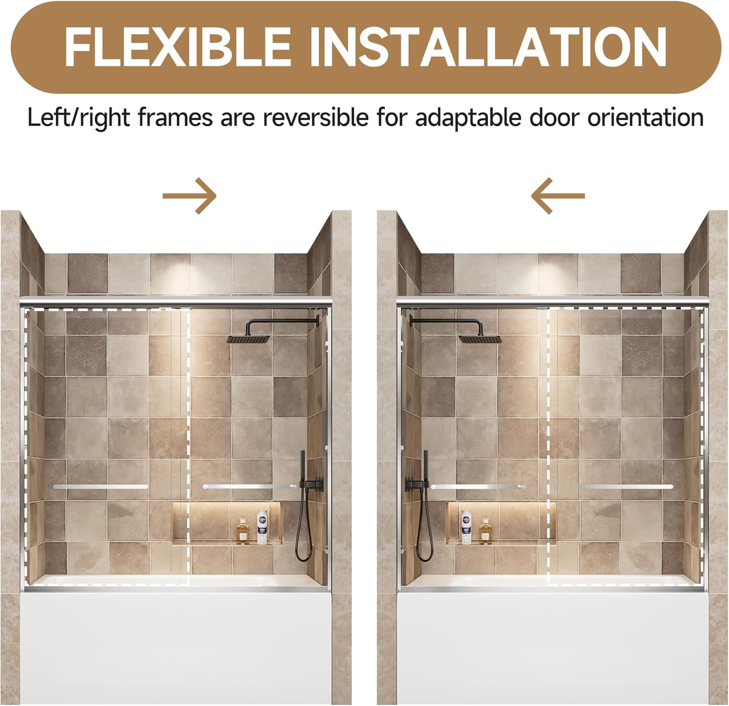 Bathtub Shower Door Sliding Glass