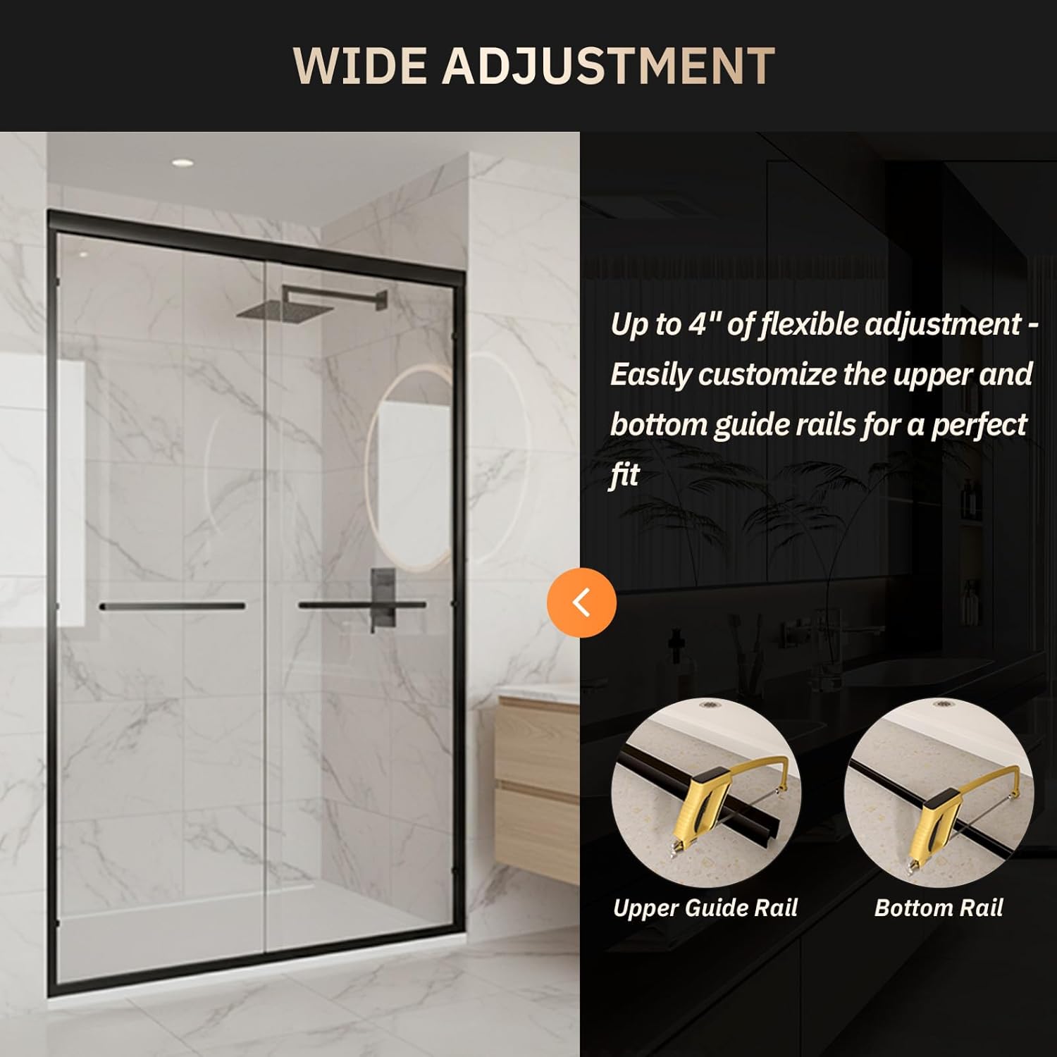 Frameless shower door
