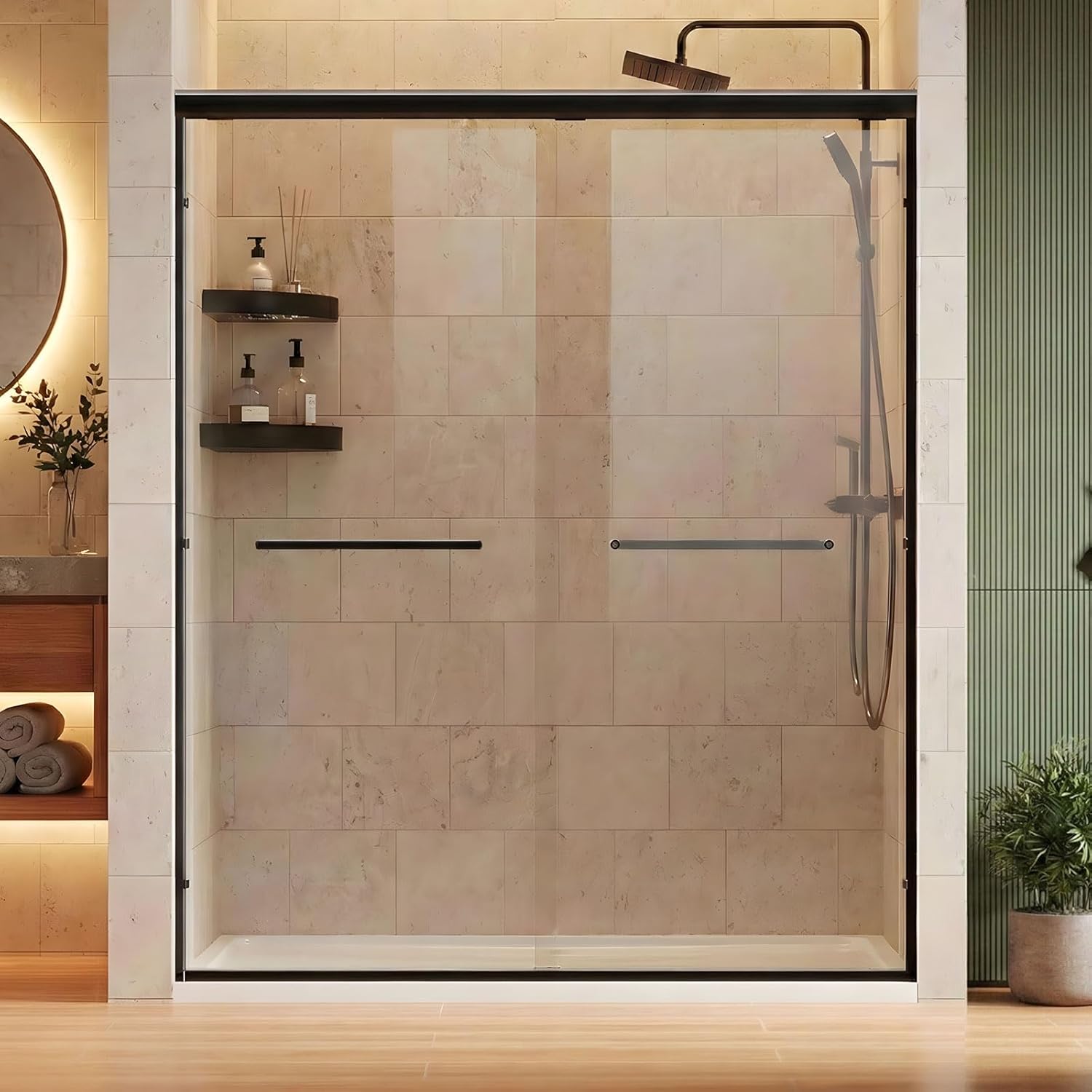 Frameless shower door