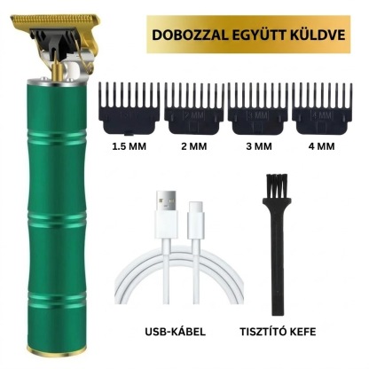 Professzionális T-Pengés Hajvágó - Vezeték Nélküli Nulla Réses Borbély Trimmer Készlet