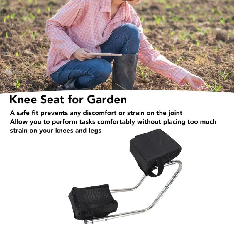 Ergonomic Wearable Gardening Knee Seat - Leg Brace with Knee Protection & Ankle Support for Farm Work