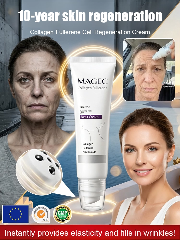 [10-Year Rejuvenation] Collagen Fullerene Cell Regeneration Cream，Suitable for both men and women, personally tested and proven effective!【Same product used in major beauty clinics across the United States!】