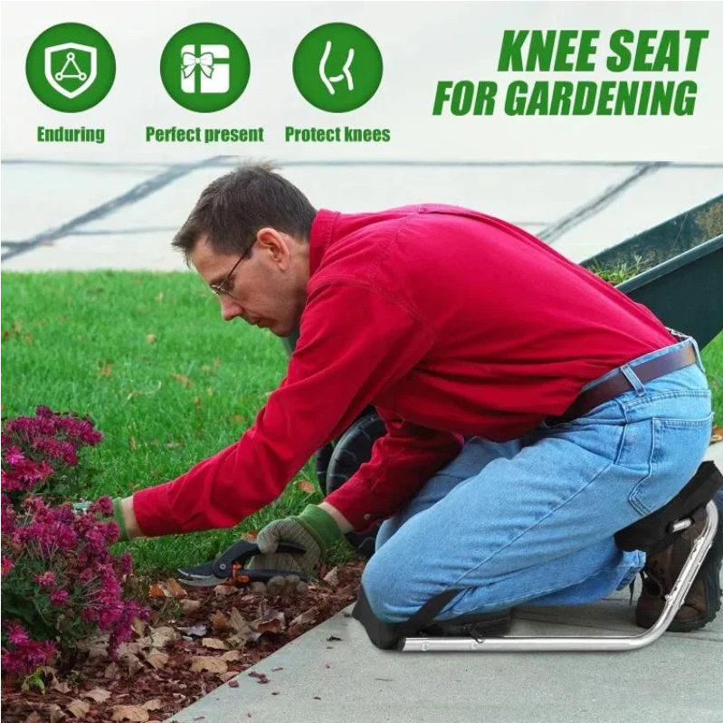 Ergonomic Wearable Gardening Knee Seat - Leg Brace with Knee Protection & Ankle Support for Farm Work