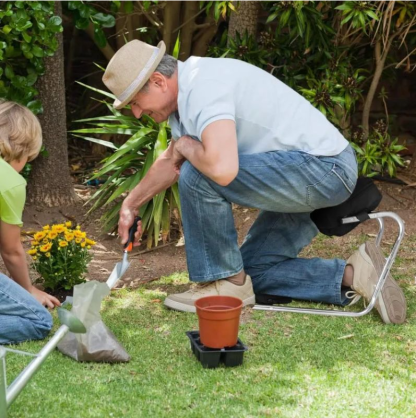 Ergonomic Wearable Gardening Knee Seat - Leg Brace with Knee Protection & Ankle Support for Farm Work