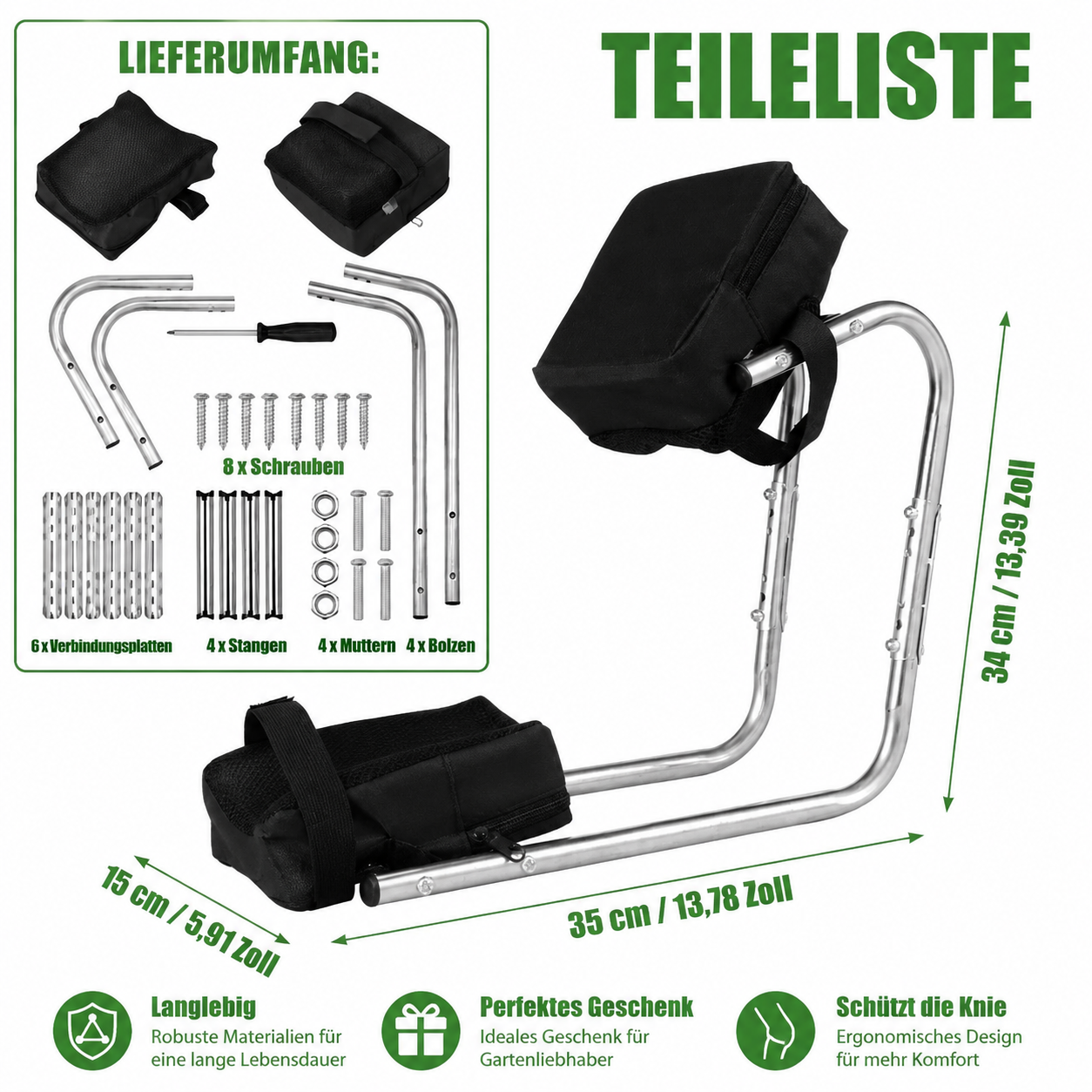 [Copy]Ergonomischer tragbarer Gartenstuhl – Beinschiene mit Knieschutz & Knöchelunterstützung für die Garten- und Feldarbeit