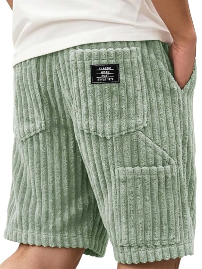 Men’s Corduroy Multi-Pocket Shorts