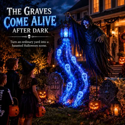 🎁Today 49% OFF🎁💀Halloween Soul Harvester Animated Garden Light