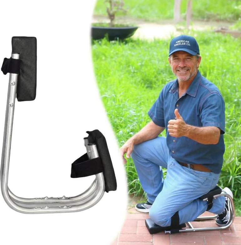 Ergonomic Wearable Gardening Knee Seat - Leg Brace with Knee Protection & Ankle Support for Farm Work