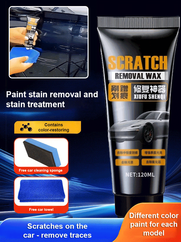 This car polishing wax enhances shine and repairs scratches.