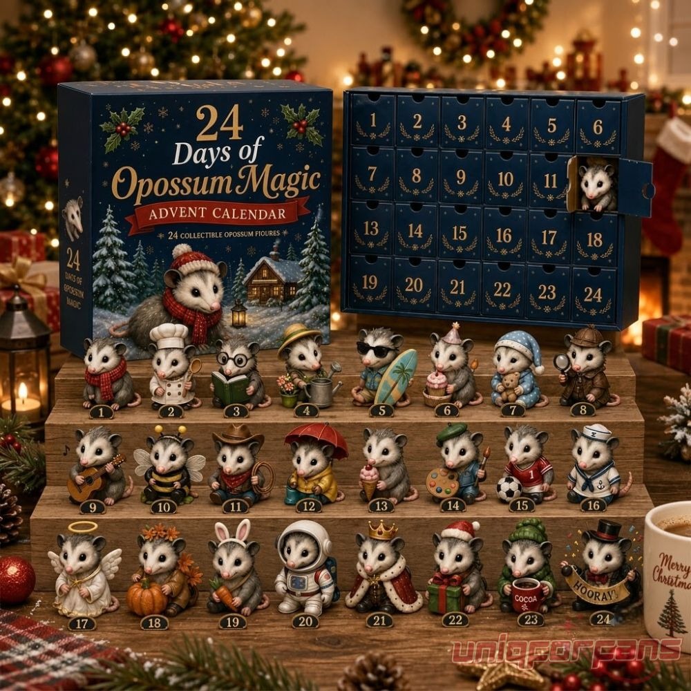 🐾 24 Days of Opossum Magic Advent Calendar – 24 Collectible Christmas Opossum Surprises