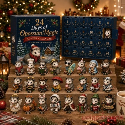 🐾 24 Days of Opossum Magic Advent Calendar – 24 Collectible Christmas Opossum Surprises