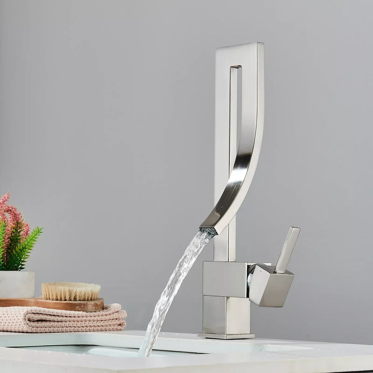 Waterfall Bathroom Basin Sink Faucet