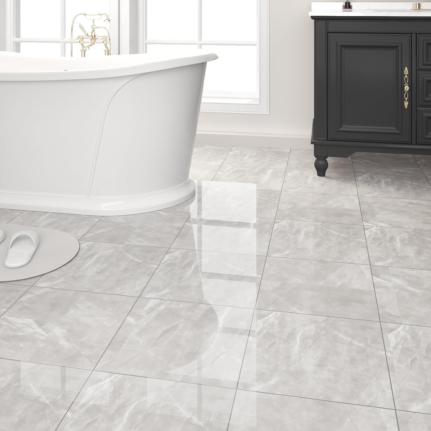 20-Pack Peel and Stick Floor Tiles Vinyl Floor