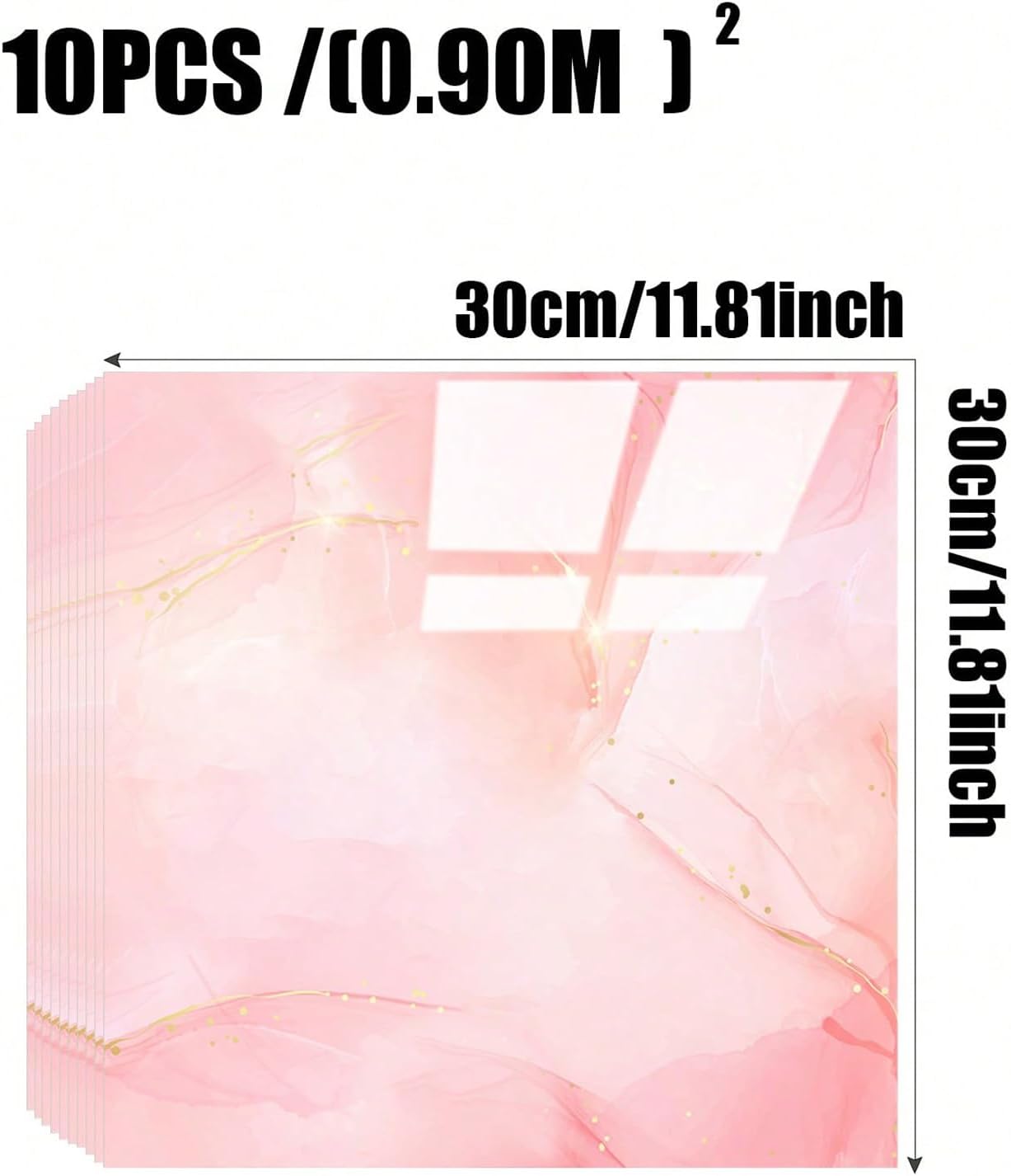 10pcs Marble Peel and Stick Backsplash Waterproof Washroom Wall Panels