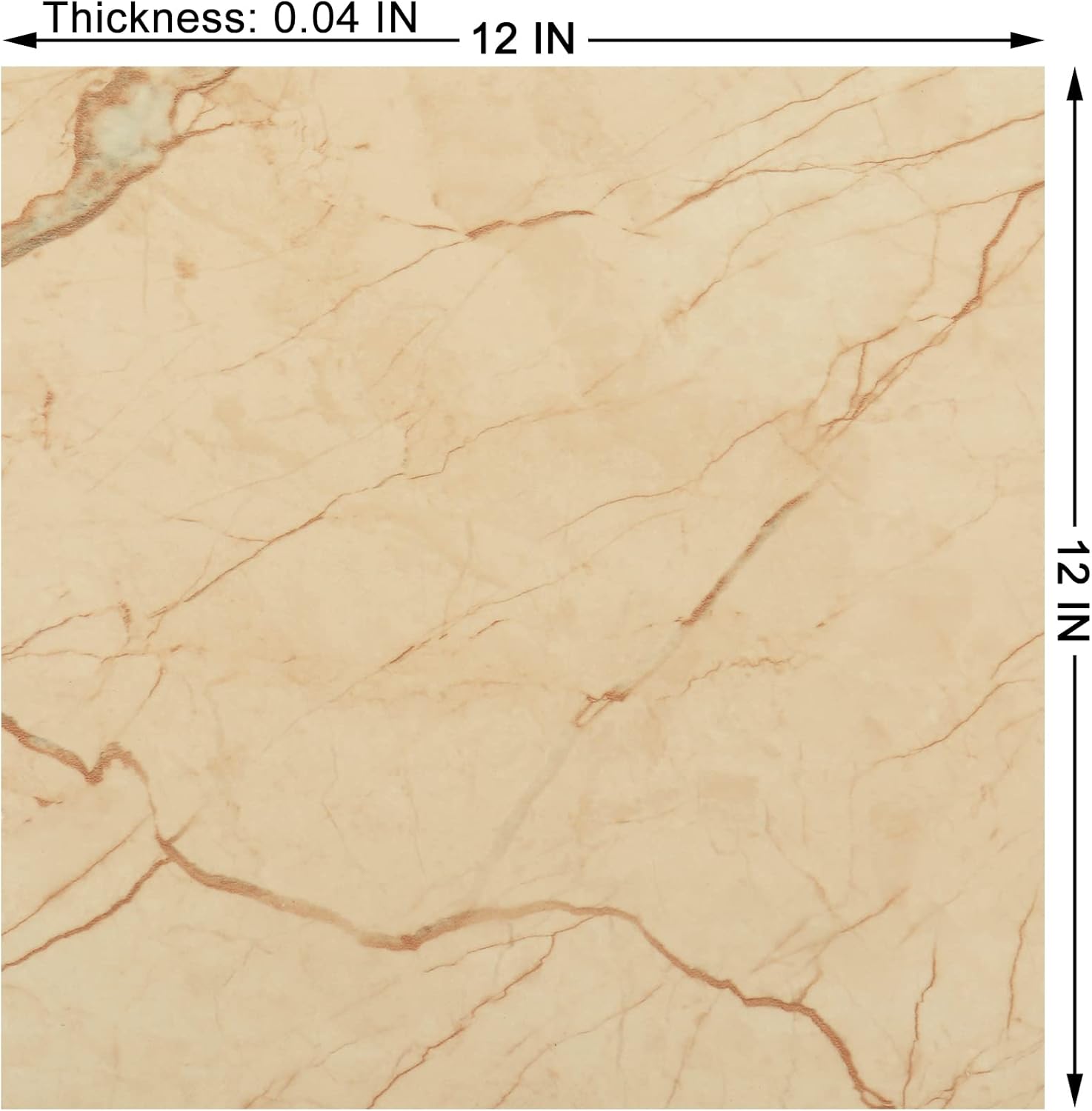 Peel and Stick Waterproof Floor Tile Yellow Marble Floor Tiles 