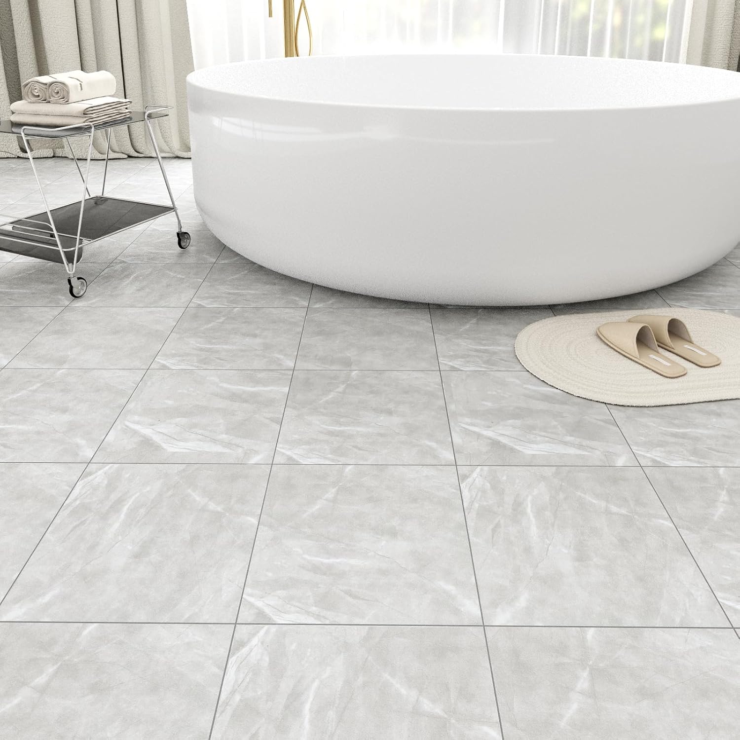 20 Pack Cover 20 Sq.Ft Peel and Stick Floor Tiles