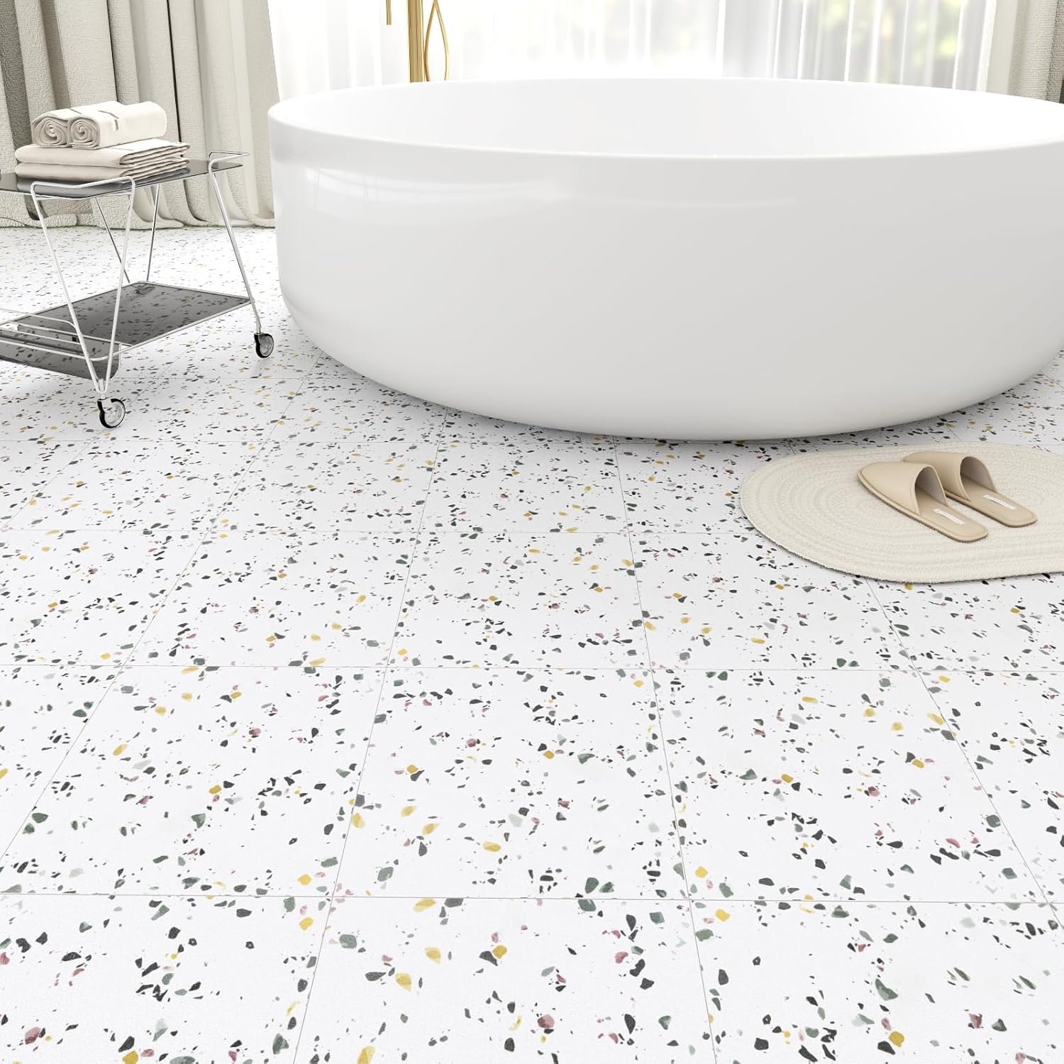 20-Pack 20 Sq.Ft Peel and Stick Floor Tiles Vinyl Matte Pattern Flooring